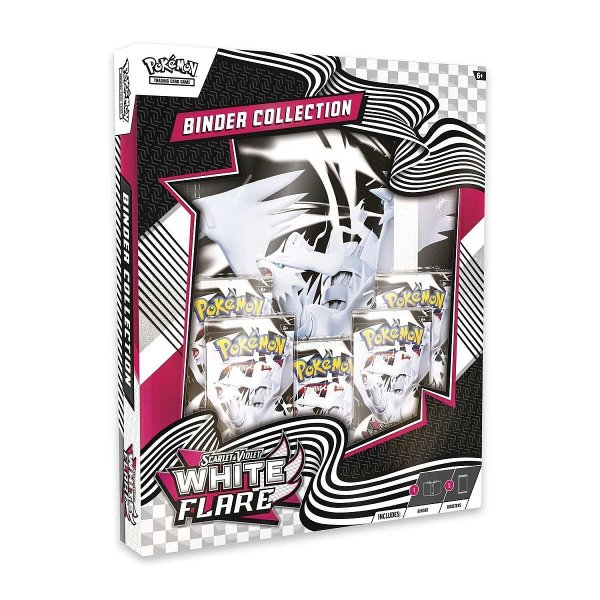 Pokemon White Flare Binder - Албум и 5 бустера Scarlet & Violet - STEMOTOYS